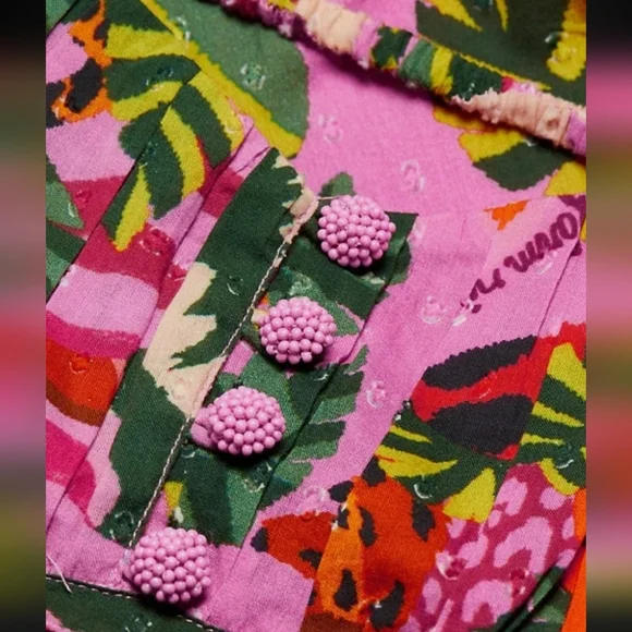 FARM Rio Pink Floral Midi Dress - Picture 7 of 10